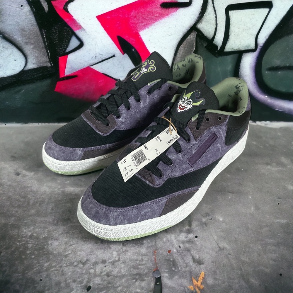 DC Comics x Reebok Club C85 ‘The Jocker’ 6  Colab HQ4573 Sneaker Men Us 11
